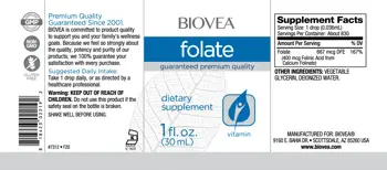 BIOVEA Folate Liquid Drops Течна Фолиева Киселина - 30 мл