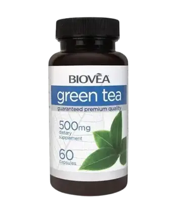BIOVEA Green Tea 500 мг Зелен Чай - 60 капсули, 60 дози