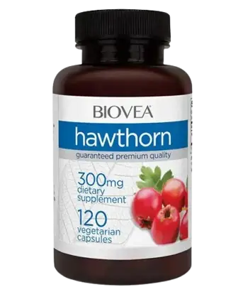 BIOVEA Hawthorn 300 мг Глог - 120 капсули, 120 дози