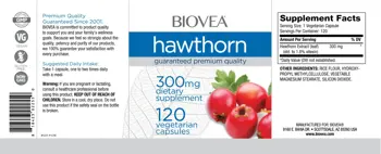 BIOVEA Hawthorn 300 мг Глог - 120 капсули, 120 дози