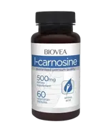 BIOVEA L-Carnosine 500 мг L-Карнозинът - 60 капсули, 30 дози