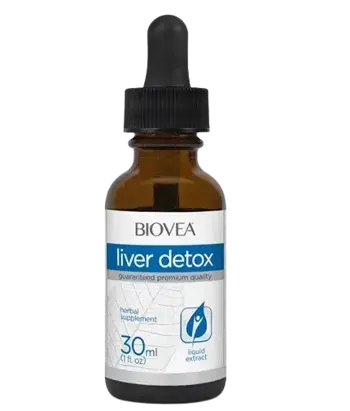 BIOVEA Liver Detox Liquid Drops Течна Специализирана Формула в Подкрепа на Черния Дроб - 30 мл, 30 дози
