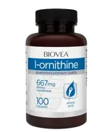 BIOVEA L-Ornithine 667 мг L-Орнитин - 100 капсули, 33 дози