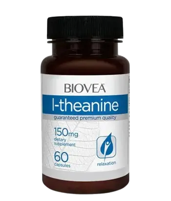 BIOVEA L-Theanine 150 мг L-Теанин - 60 капсули, 60 дози