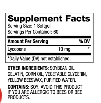 BIOVEA Lycopene 10 мг Ликопен - 60 гел капсули, 60 дози