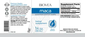 BIOVEA Maca Liquid Drops Tечна Мака - 30 мл, 30 дози