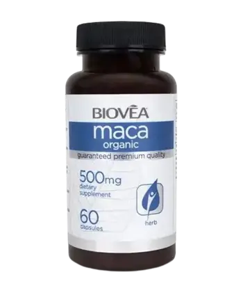 BIOVEA MACA Organic 500 мг Мака - 60 капсули, 60 дози