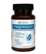 BIOVEA Magnesium 400 мг Магнезий - 60 капсули, 30 дози