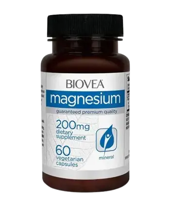 BIOVEA Magnesium 400 мг Магнезий - 60 капсули, 30 дози