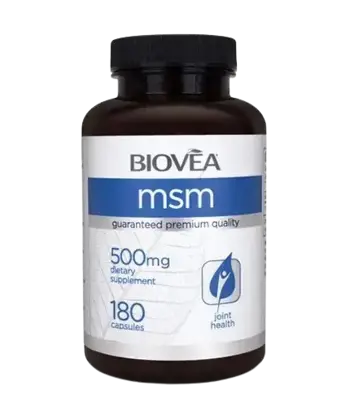 BIOVEA MSM 500 мг Метилсулфонилметан (MSM) - 180 капсули, 180 дози