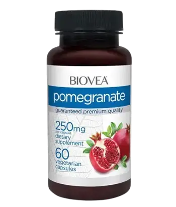 BIOVEA Pomegranate 250 мг Екстракт от Нар - 60 капсули, 30 дози