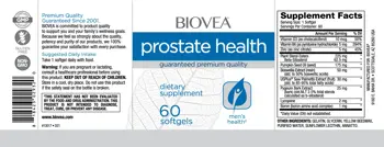 BIOVEA Prostate Health Специализирана Формула за Простата - 60 гел капсули, 60 дози