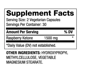 BIOVEA Raspberry Ketone 750 мг КЕТОН ОТ МАЛИНА - 60 капсули, 30 дози