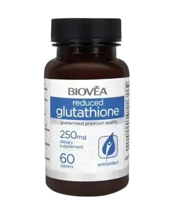 BIOVEA Reduced Glutathione 250 мг Глутатион - 60 капсули, 30 дози