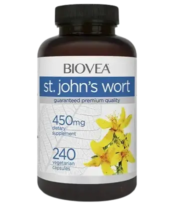 BIOVEA St. John`s Wort 450 мг Жълт Кантарион - 240 капсули, 120 дози