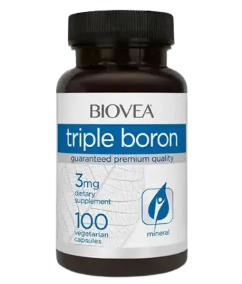 BIOVEA Triple Boron 3 mg Бор - 100 капсули, 100 дози