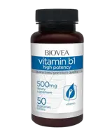 BIOVEA Vitamin B1 (High Potency) 500 мг Витамин Б1- 50 таблетки, 50 дози