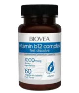 BIOVEA Vitamin B12 Complex 1000 мкг Витамин B12 Метилокобаламин - 60 таблетки, 60 дози