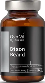 OstroVit Bison Beard Men's Beard Care - 60 капсули, 30 дози