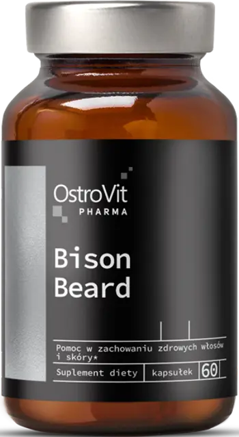 OstroVit Bison Beard Men's Beard Care - 60 капсули, 30 дози
