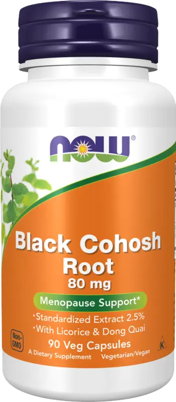 NOW Foods Black Cohosh Root 80 мг Черен Кохош - 90 веге капсули, 90 дози