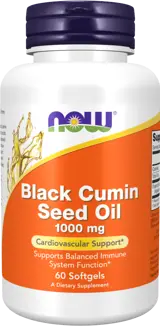 NOW Foods Black Cumin Seed Oil 1000 мг Черен Кимион - 60 гел капсули, 60 дози