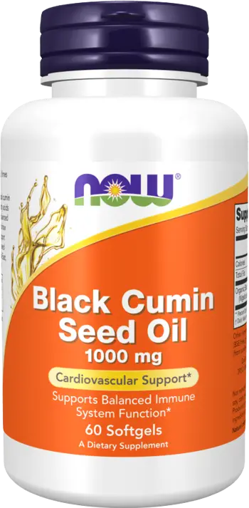 NOW Foods Black Cumin Seed Oil 1000 мг Черен Кимион - 60 гел капсули, 60 дози