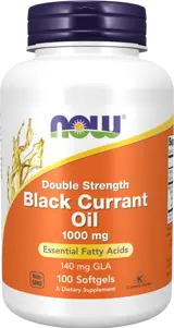 NOW Foods Black Currant Oil 1000 мг Double Strength Масло от Касис - 100 гел капсули, 100 дози