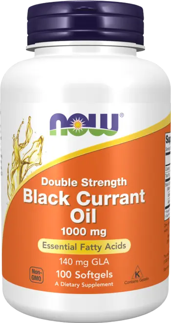 NOW Foods Black Currant Oil 1000 мг Double Strength Масло от Касис - 100 гел капсули, 100 дози