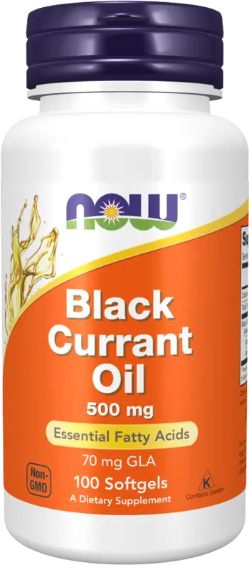 NOW Foods Black Currant Oil 500 мг Масло от Семена на Черен Касис - 100 гел капсули, 100 дози