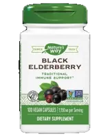 Nature's Way Black Elderberry 575 mg Подкрепа за имунната система х 100 веган капсули
