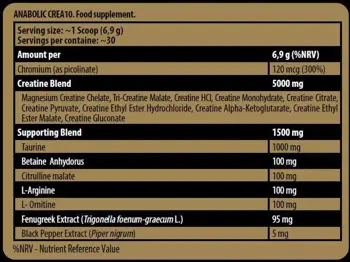 Kevin Levrone Black Line Anabolic Crea 10 Креатинови Матрици - 207 грама, 30 дози