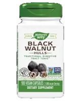 Nature's Way Black Walnut Hulls 500 mg За храносмилане и щитовидна жлеза х 100 капсули