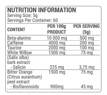 Dorian Yates Nutrition BlackBombs Powder Thermogenic Fat Burner Термогенен Фетбърнър на Прах - 300 грама, 60 дози