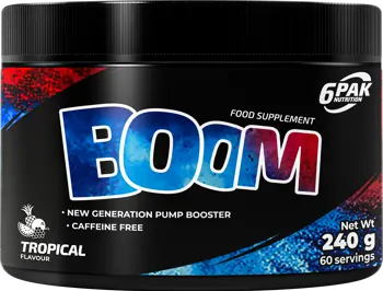 6PAK Nutrition Boom Pre-Workout Азотен Бустър - 240 грама, 60 дози