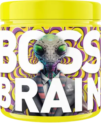 SWEDISH Supplements Boss Brain Nootropic with Bacopa, Rhodiola & Lion's Mane Формули за Памет и Фокус - 225 грама, 25 дози