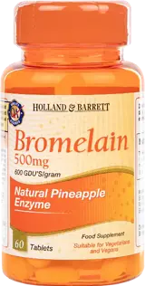 Bromelain 500 mg Подпомага храносмилането и възстановяването х 60 Таблетки