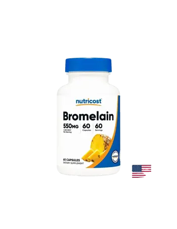 Nutricost Bromelain 550 mg При подуване и тежест след хранене х 60 капсули