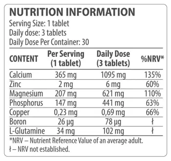 Dorian Yates Nutrition Ca Mg Zn Calcium + Magnesium + Zinc Formula Калций, Магнезий и Цинк - 90 таблетки, 30 дози