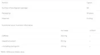 6PAK Nutrition Caffeine 200 мг Кофеин - 90 капсули, 90 дози