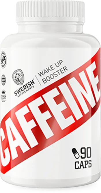 SWEDISH Supplements Caffeine 200 мг Кофеин - 90 капсули, 90 дози