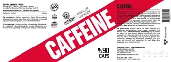 SWEDISH Supplements Caffeine 200 мг Кофеин - 90 капсули, 90 дози