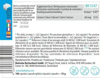 Bioherba Calcium Citrate 330 mg Калциев Цитрат