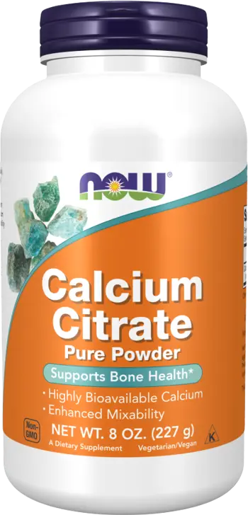 NOW Foods Calcium Citrate Powder Калциев Цитрат на Прах - 227 грама, 76 дози