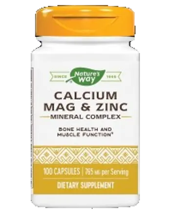 Nature's Way Calcium, Mag & Zinc Mineral Complex За здрави кости и мускули х 100 капсули