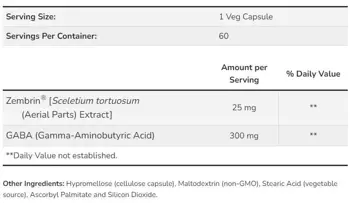 NOW Foods Calm & Focus with Zembrin® & GABA Специализирана Формула за Емоционално и Психическо Благополучие - 60 веге капсули, 60 дози