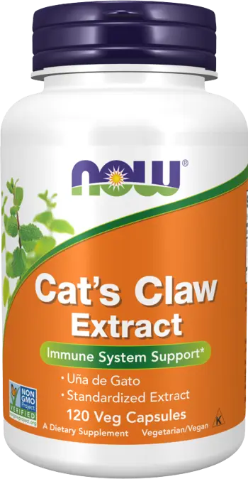 NOW Foods Cat's Claw Extract Екстракт от Котешки Нокът - 120 веге капсули, 120 дози