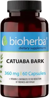 Bioherba Catuaba Bark 360 mg Кора от Катуаба за либидо и жизненост х 60 капсули