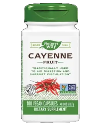 Nature's Way Cayenne Fruit 450 mg За храносмилане и кръвообращение х 100 капсули