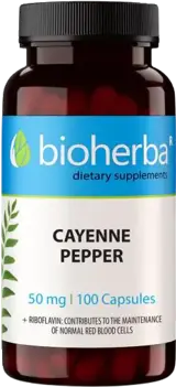 Bioherba Cayenne Pepper 50 mg Екстракт от лют червен пипер с рибофлавин